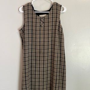 Vintage Norton McNaughton Plaid Maxi Dress Size Large